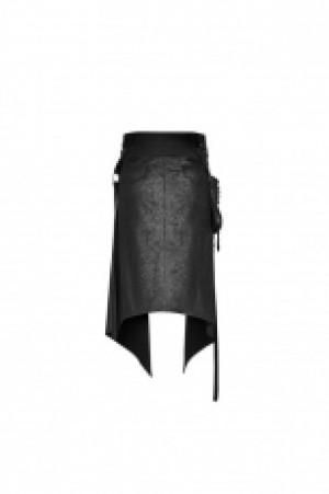  Punk Men's Half Skirt Punk Rave WQ-436BQM/BK -  