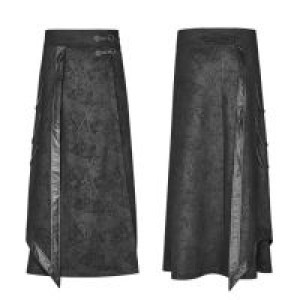  Gothic Floral Long Overskirt Punk Rave WQ-437BQM/BK -  