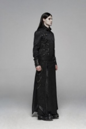  Gothic Floral Long Overskirt Punk Rave WQ-437BQM/BK -  