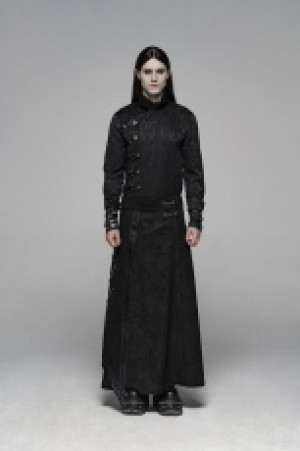  Gothic Floral Long Overskirt Punk Rave WQ-437BQM/BK -  