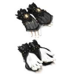  Steampunk Glove Punk Rave WS-242SSF/BK -  