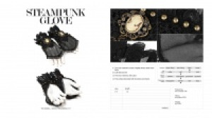  Steampunk Glove Punk Rave WS-242SSF/BK -  