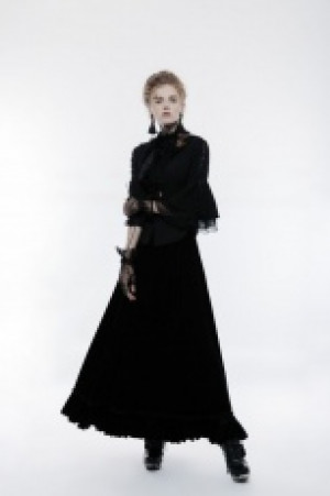  Gothic lace gloves Punk Rave WS-247SSF/BK -  