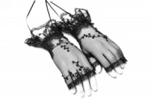  Gothic lace gloves Punk Rave WS-247SSF/BK -  