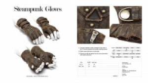  Steampunk Gloves Punk Rave WS-252SSM/CO -  