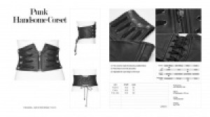  Punk Handsome Corset Punk Rave WS-306YDF/BK -  