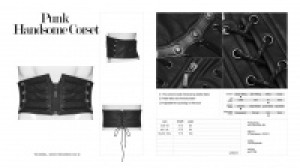  Punk Handsome Corset Punk Rave WS-306YDM/BK -  