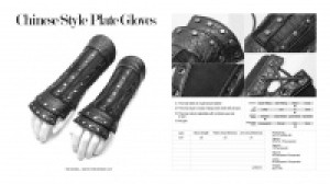  Chinese Style Plate Gloves Punk Rave WS-314SSM/BK -  