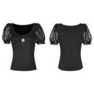  Steampunk Brooch Short Sleeve T-shirt Punk Rave WT-489TDF/BK -  