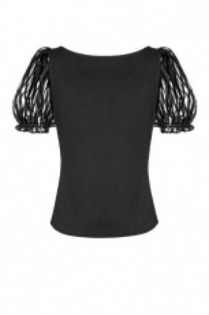  Steampunk Brooch Short Sleeve T-shirt Punk Rave WT-489TDF/BK -  