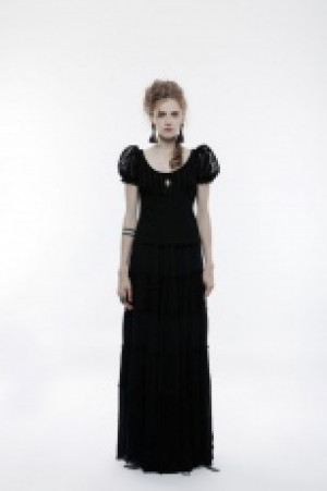  Steampunk Brooch Short Sleeve T-shirt Punk Rave WT-489TDF/BK -  