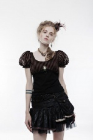  Steampunk Brooch Short Sleeve T-shirt Punk Rave WT-489TDF/CO -  