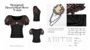  Steampunk Brooch Short Sleeve T-shirt Punk Rave WT-489TDF/CO -  