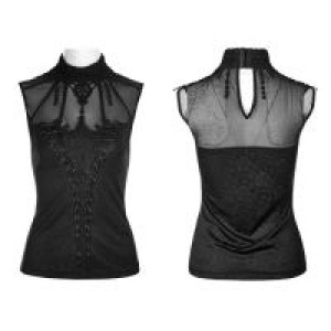  Gothic Gorgeous Sleeveless T-shirt Punk Rave WT-496BXF/BK -  