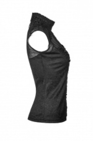  Gothic Gorgeous Sleeveless T-shirt Punk Rave WT-496BXF/BK -  