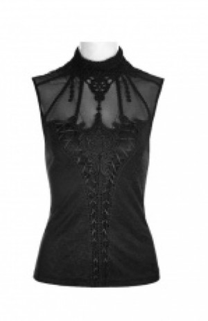  Gothic Gorgeous Sleeveless T-shirt Punk Rave WT-496BXF/BK -  