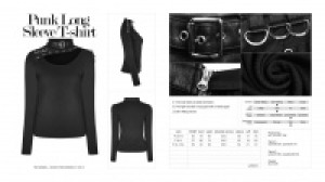  Punk Long Sleeve T-shirt Punk Rave WT-518TCF/BK -  