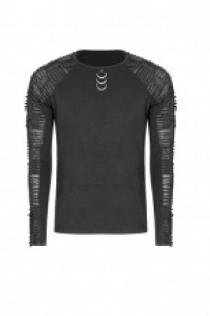  Punk Men's Long Sleeve T-shirt Punk Rave WT-524TCM/BK -  