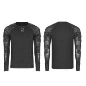  Punk Men's Long Sleeve T-shirt Punk Rave WT-524TCM/BK -  