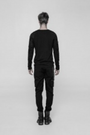  Punk Men's Long Sleeve T-shirt Punk Rave WT-524TCM/BK -  