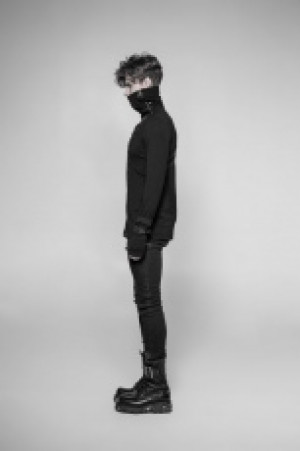  Punk Long Zipper Turtleneck T-shirt Punk Rave WT-527TCM/BK -  