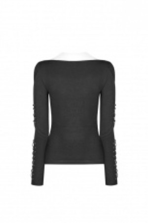  Punk Hollow-out Long Sleeve T-shirt Punk Rave WT-538TCF/BK -  