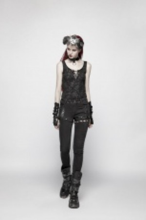  Punk Collar Cover Sleeveless Vest Punk Rave WT-539TDF/BK-BRI -  