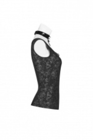  Punk Collar Cover Sleeveless Vest Punk Rave WT-539TDF/BK-BRI -  