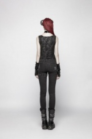  Punk Collar Cover Sleeveless Vest Punk Rave WT-539TDF/BK-BRI -  