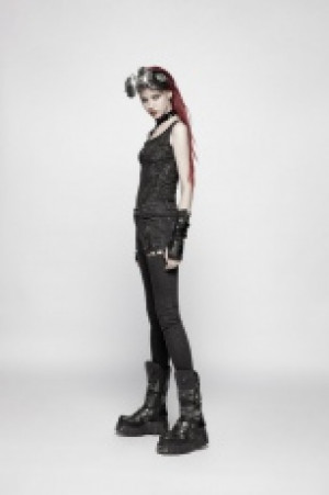  Punk Collar Cover Sleeveless Vest Punk Rave WT-539TDF/BK-BRI -  