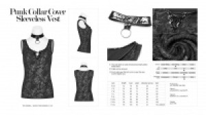  Punk Collar Cover Sleeveless Vest Punk Rave WT-539TDF/BK-BRI -  