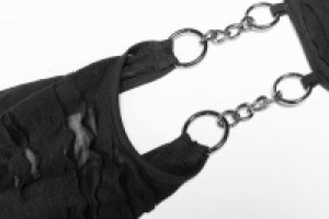  Punk Broken Hole Chain Knit Vest Punk Rave WT-541BXF/BK -  