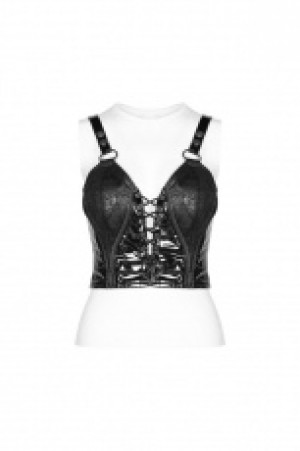  Punk Strap Short Vest Punk Rave WT-542BXF/BK -  