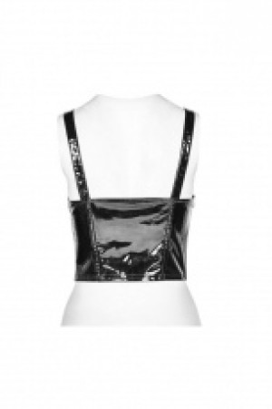  Punk Strap Short Vest Punk Rave WT-542BXF/BK -  