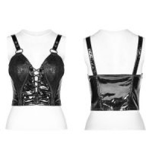  Punk Strap Short Vest Punk Rave WT-542BXF/BK -  