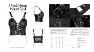  Punk Strap Short Vest Punk Rave WT-542BXF/BK -  