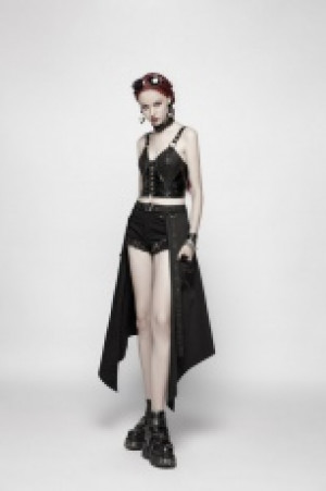  Punk Strap Short Vest Punk Rave WT-542BXF/BK -  