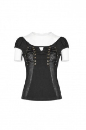  Steampunk Corns Short Sleeve T-shirt Punk Rave WT-555TDF/BK -  
