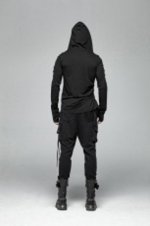  Punk Hooded Thin Sweatshirt Punk Rave WT-562WYM/BK -  