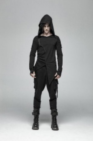  Punk Hooded Thin Sweatshirt Punk Rave WT-562WYM/BK -  
