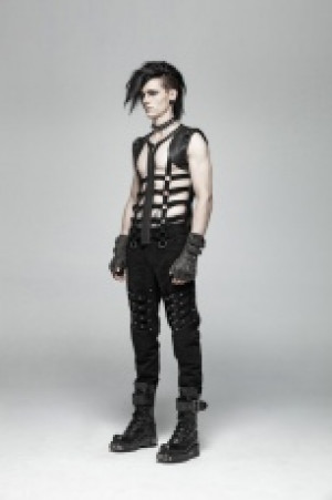  Punk Personality Skeleton Vest Punk Rave WT-565MJM/BK -  