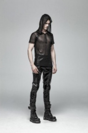  Punk Perspective Hooded T-shirt Punk Rave WT-566TDM/BK -  