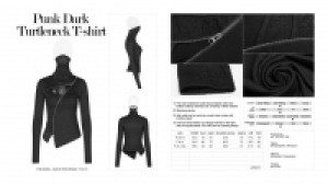  Punk Dark Turtleneck T-shirt Punk Rave WT-570TCF/BK -  