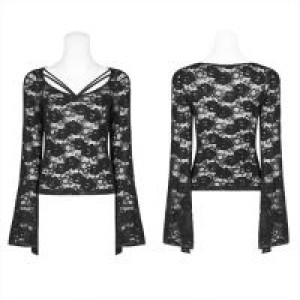  Sexy Perspective Gothic T-shirt Punk Rave WT-573TCF/BK -  