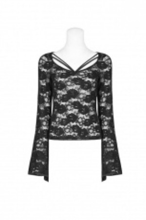  Sexy Perspective Gothic T-shirt Punk Rave WT-573TCF/BK -  