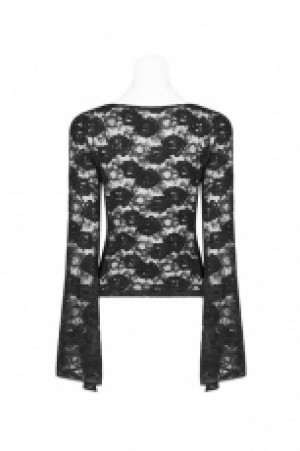  Sexy Perspective Gothic T-shirt Punk Rave WT-573TCF/BK -  