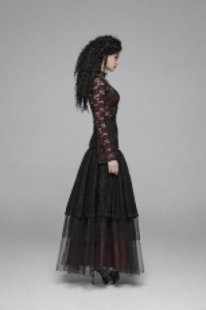  Sexy Perspective Gothic T-shirt Punk Rave WT-573TCF/BK-RD -  