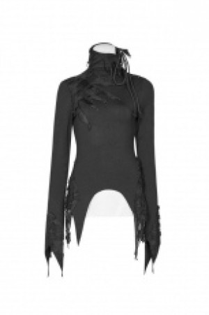  Dark Long-sleeved T-shirt Punk Rave WT-574TCF/BK -  