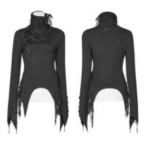 Dark Long-sleeved T-shirt Punk Rave WT-574TCF/BK -  