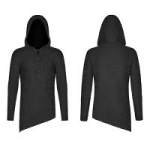  Dark Irregular Hoddie Punk Rave WT-580WYM/BK -  